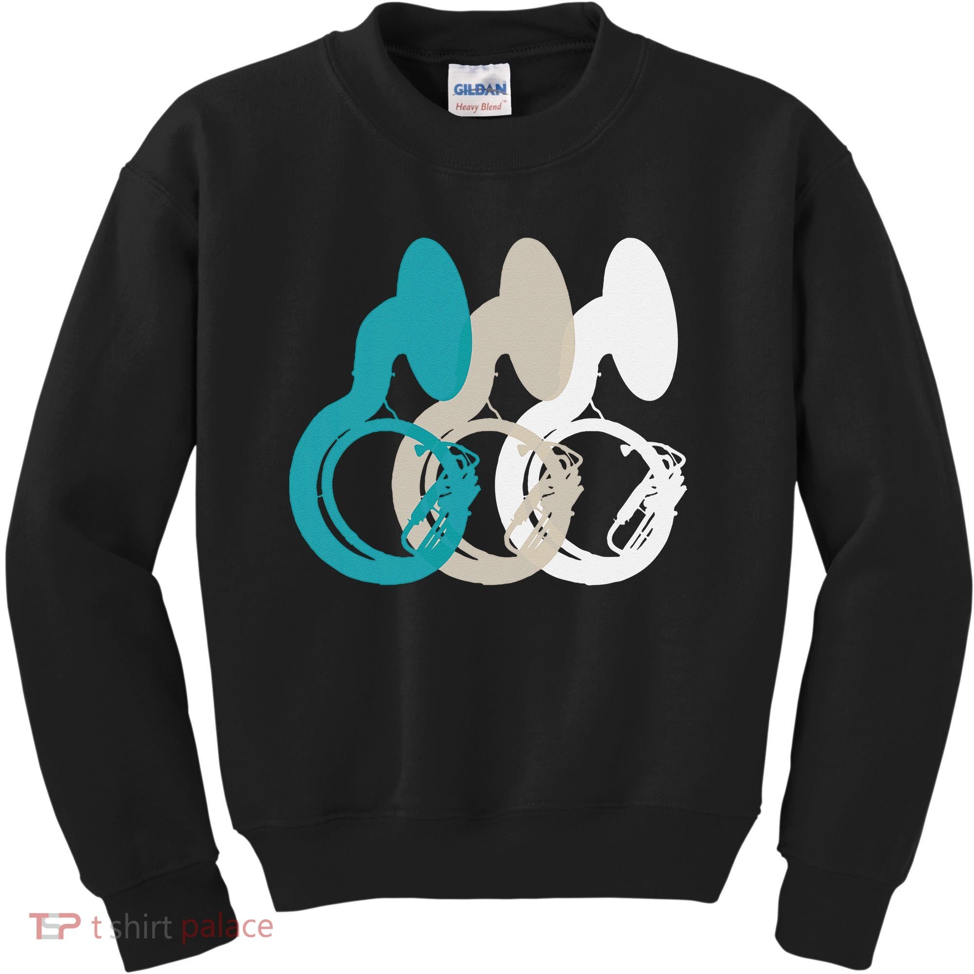 Retro Sousaphone Tuba Music Brass Band Gift Kids Sweatshirt