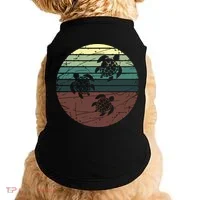 Retro Sea Turtle Doggie Tank thumb 0