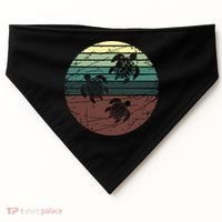 Retro Sea Turtle USA-Made Doggie Bandana thumb 0