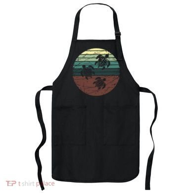 Retro Sea Turtle Apron