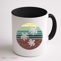 Retro Sea Turtle Coffee Mug thumb 1