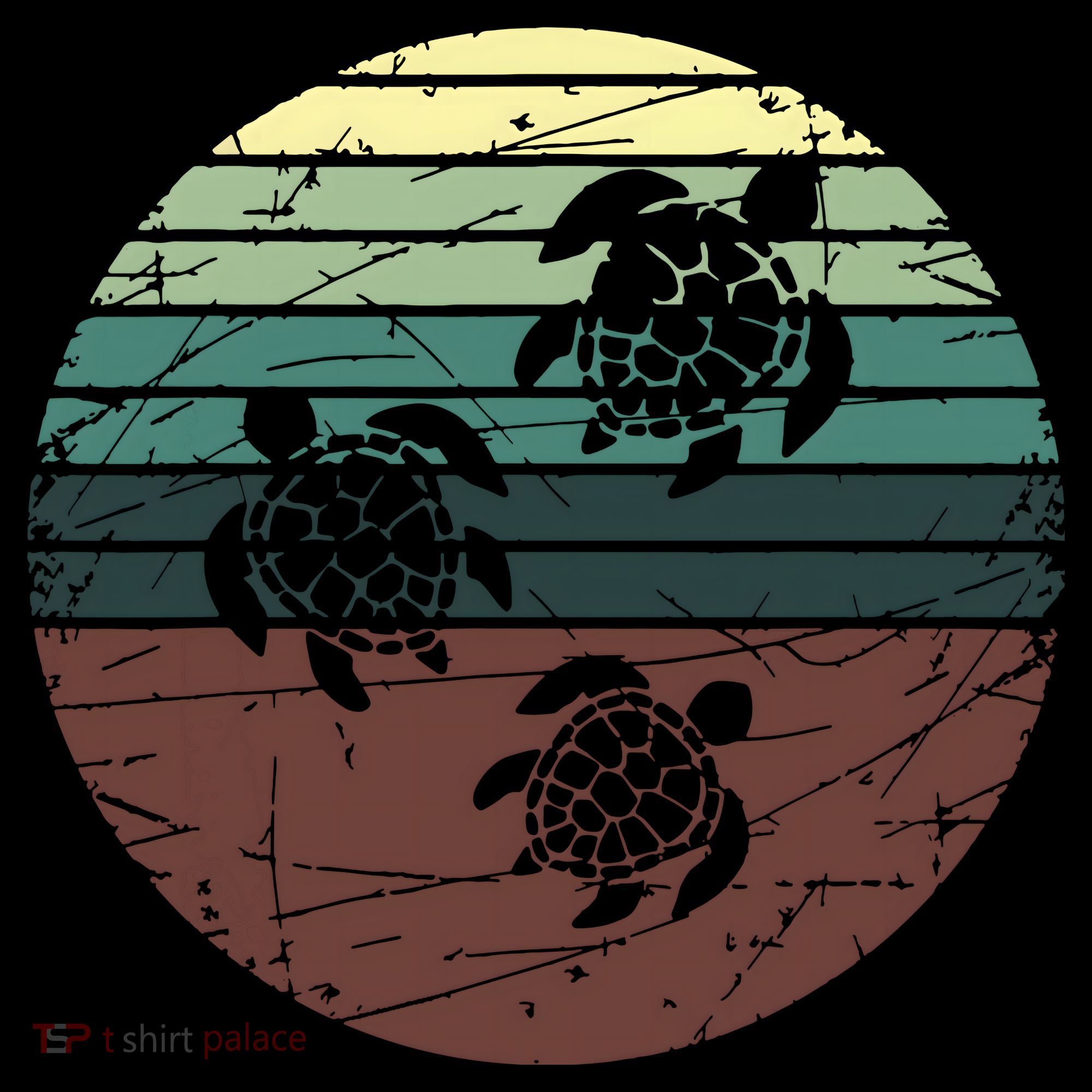 Retro Sea Turtle Coaster