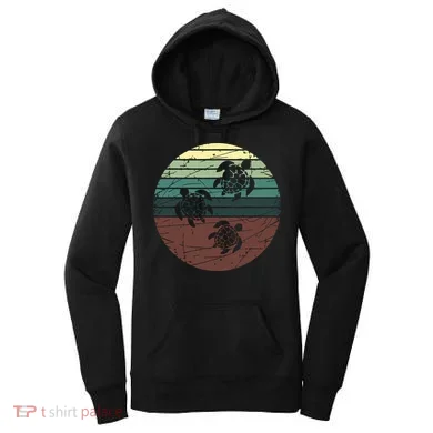 Retro Sea Turtle Women's Hoodie
