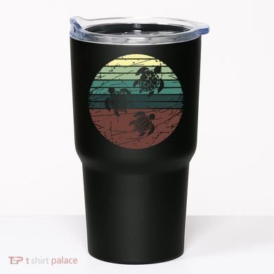 Retro Sea Turtle Tumbler