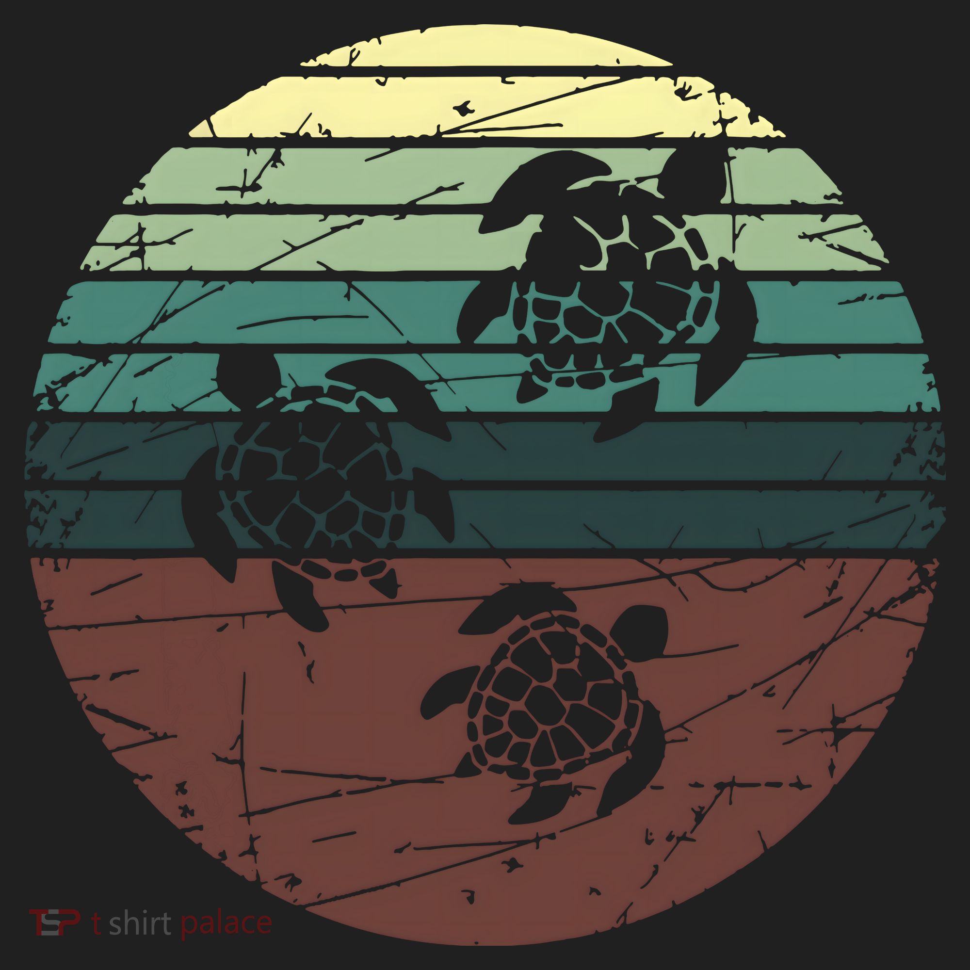Retro Sea Turtle Tumbler