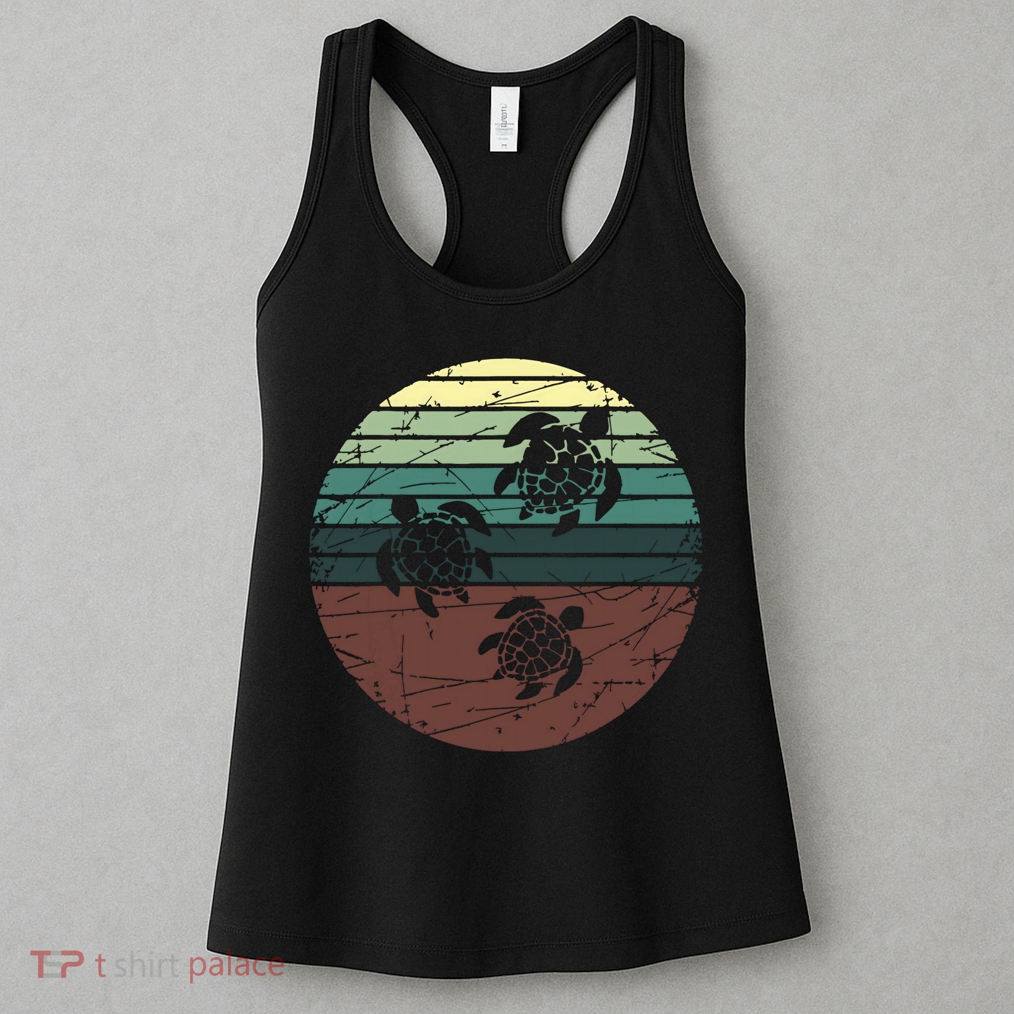 Retro Sea Turtle Women's Tank Top
