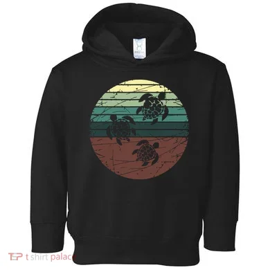 Retro Sea Turtle Toddler Hoodie