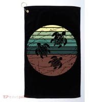 Retro Sea Turtle Golf Towel thumb 0