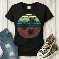 Retro Sea Turtle Women's T-Shirt thumb 3