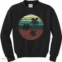 Retro Sea Turtle Kids Sweatshirt thumb 0