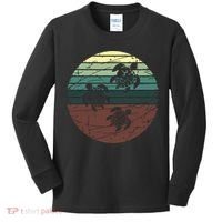 Retro Sea Turtle Kids Long Sleeve Shirt thumb 0