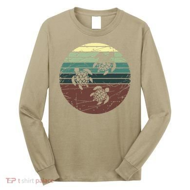 Retro Sea Turtle Long Sleeve Shirt