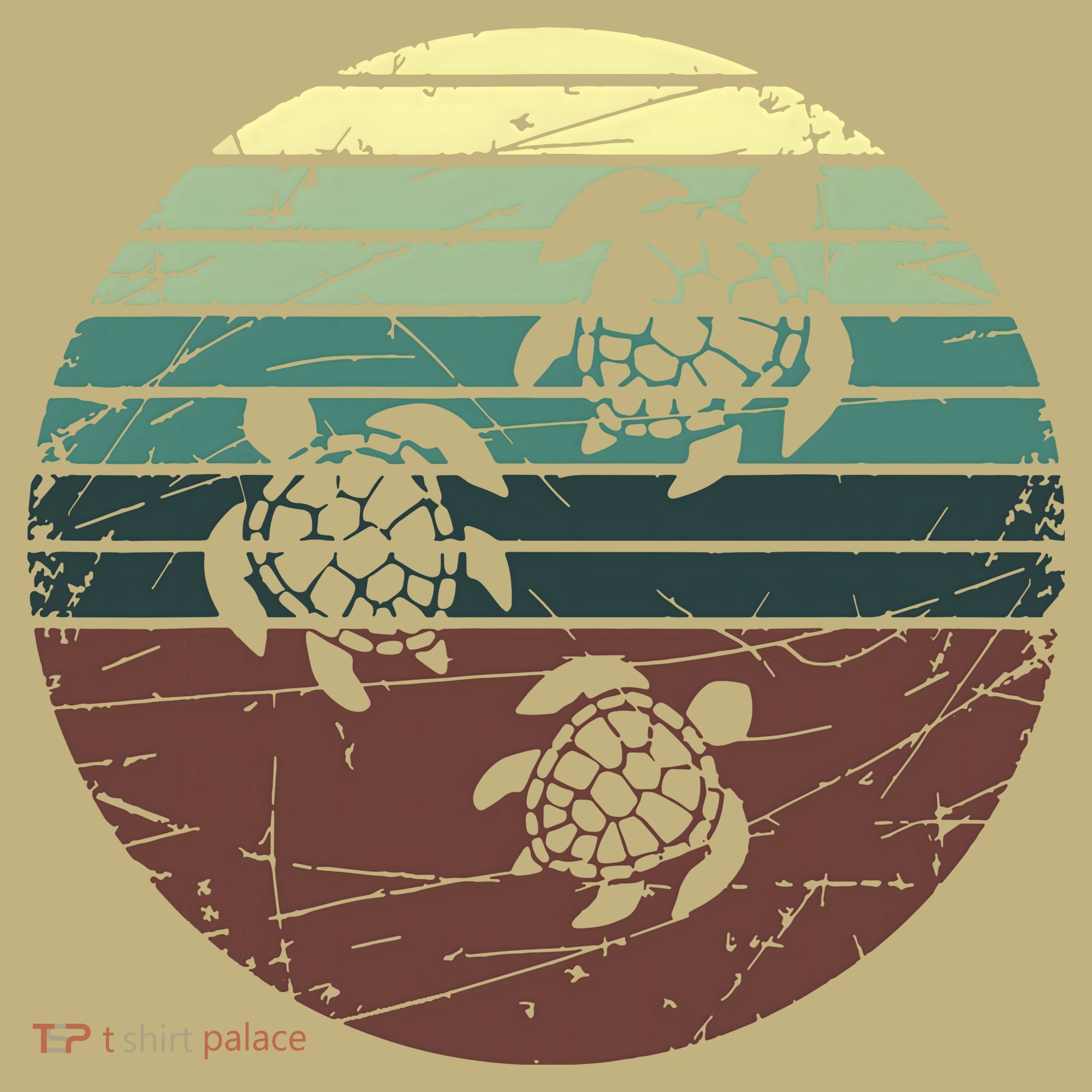 Retro Sea Turtle Kids T-Shirt