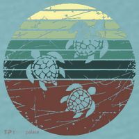 Retro Sea Turtle Sueded Cloud Jersey T-Shirt thumb 2