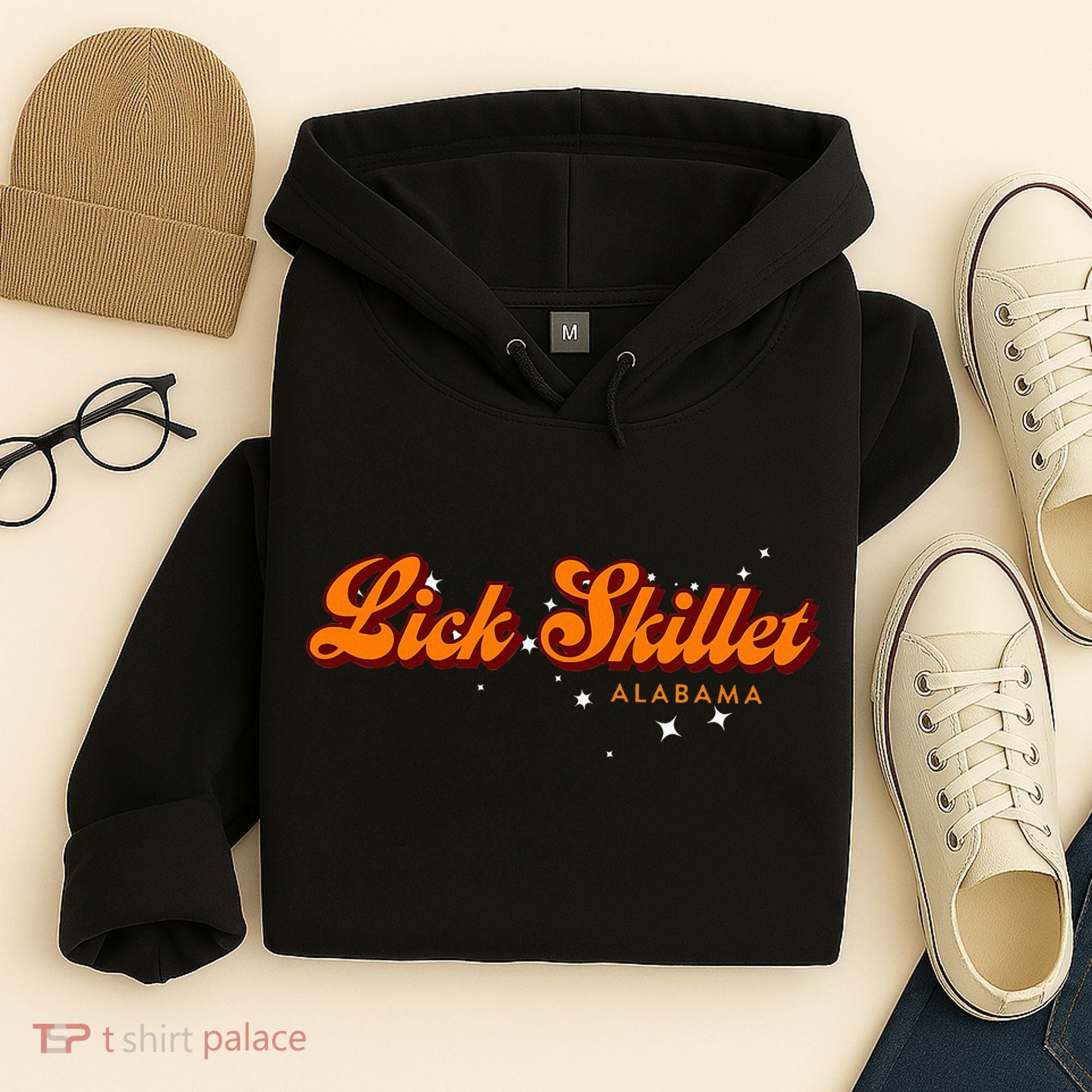 Retro Small Town Alabama Lick Skillet Hoodie