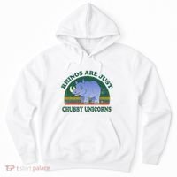 Rhino Save The Rhinos Are Just Chubby Unicorns Hoodie thumb 0
