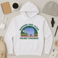 Rhino Save The Rhinos Are Just Chubby Unicorns Hoodie thumb 3