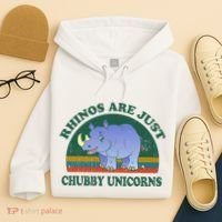 Rhino Save The Rhinos Are Just Chubby Unicorns Hoodie thumb 4
