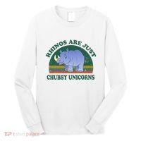 Rhino Save The Rhinos Are Just Chubby Unicorns Long Sleeve Shirt thumb 0