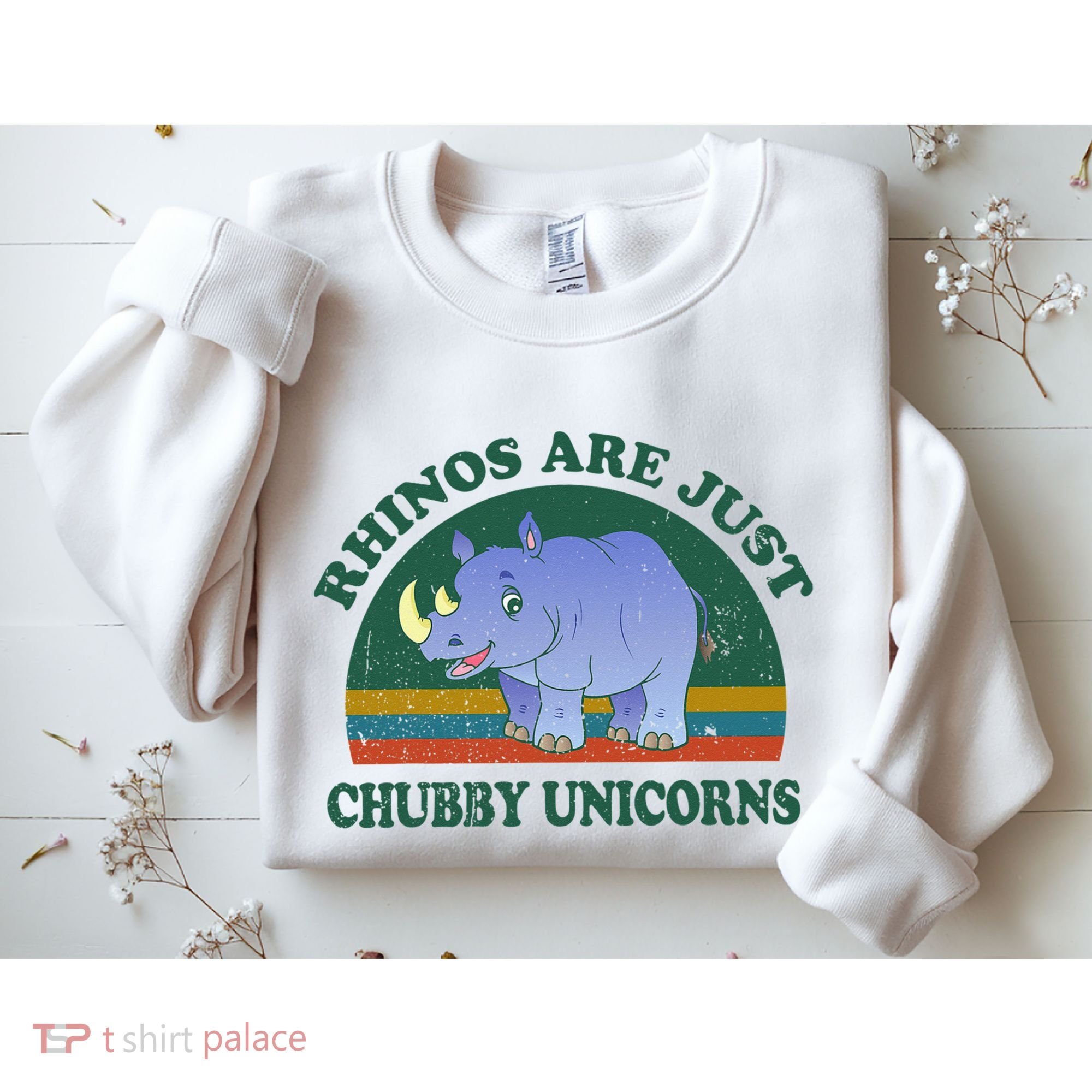 Rhino Save The Rhinos Are Just Chubby Unicorns Sweatshirt