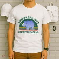 Rhino Save The Rhinos Are Just Chubby Unicorns T-Shirt thumb 6