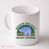 Rhino Save The Rhinos Are Just Chubby Unicorns Coffee Mug thumb 0