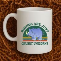 Rhino Save The Rhinos Are Just Chubby Unicorns Coffee Mug thumb 2