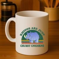 Rhino Save The Rhinos Are Just Chubby Unicorns Coffee Mug thumb 4
