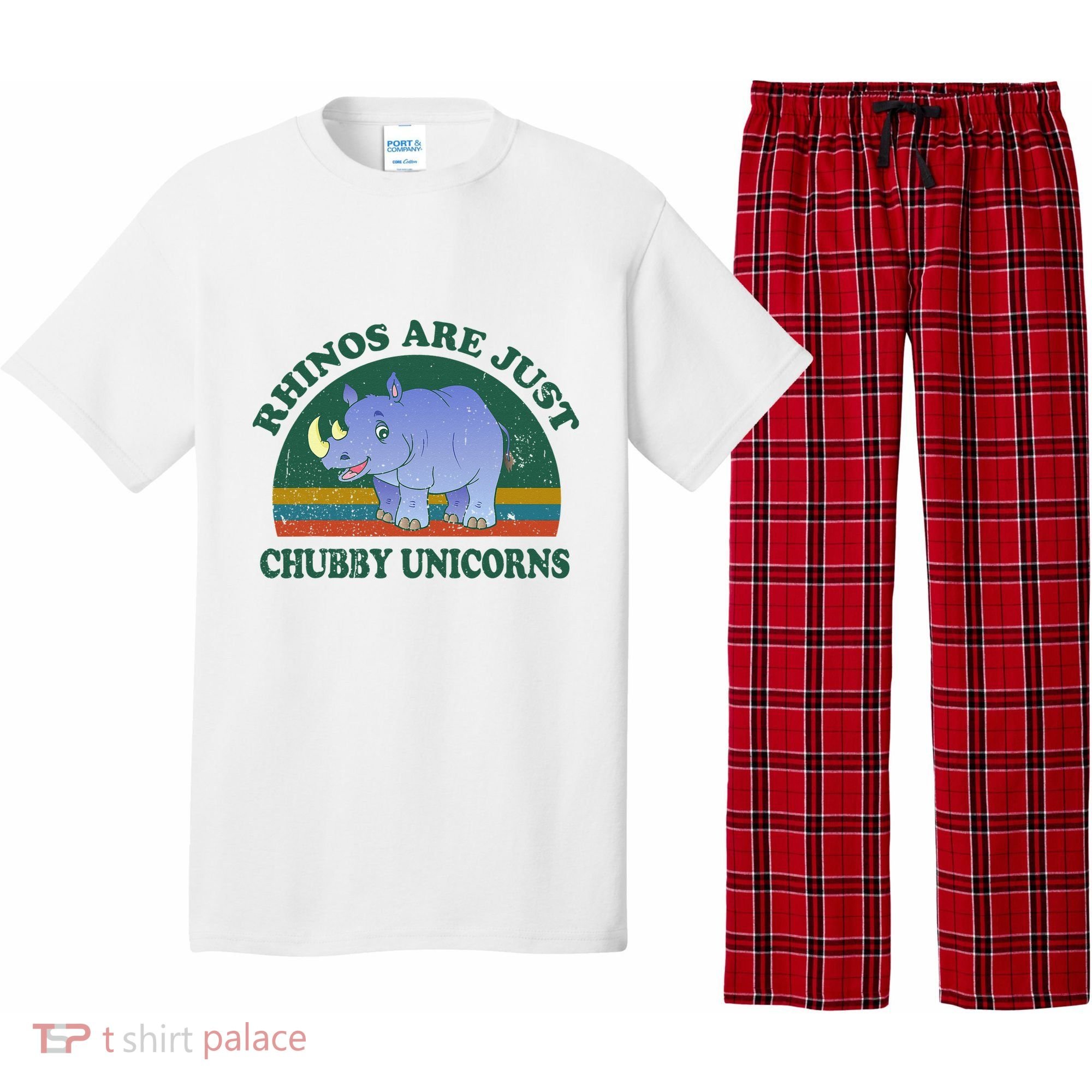 Rhino Save The Rhinos Are Just Chubby Unicorns Pajama Set