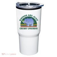 Rhino Save The Rhinos Are Just Chubby Unicorns Tumbler thumb 0