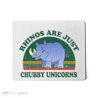 Rhino Save The Rhinos Are Just Chubby Unicorns Mousepad thumb 0
