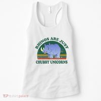 Rhino Save The Rhinos Are Just Chubby Unicorns Women's Tank Top thumb 0