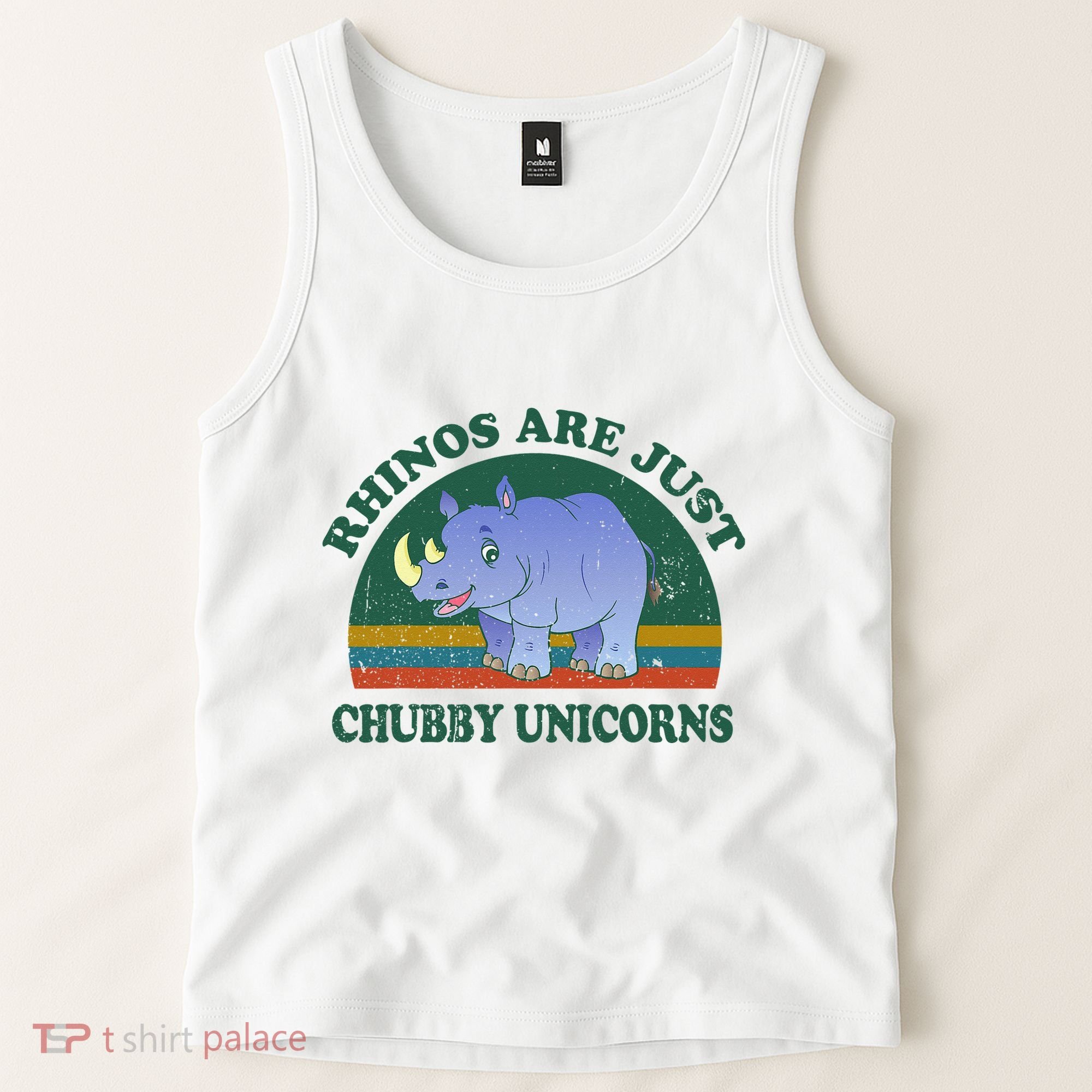 Rhino Save The Rhinos Are Just Chubby Unicorns Tank Top