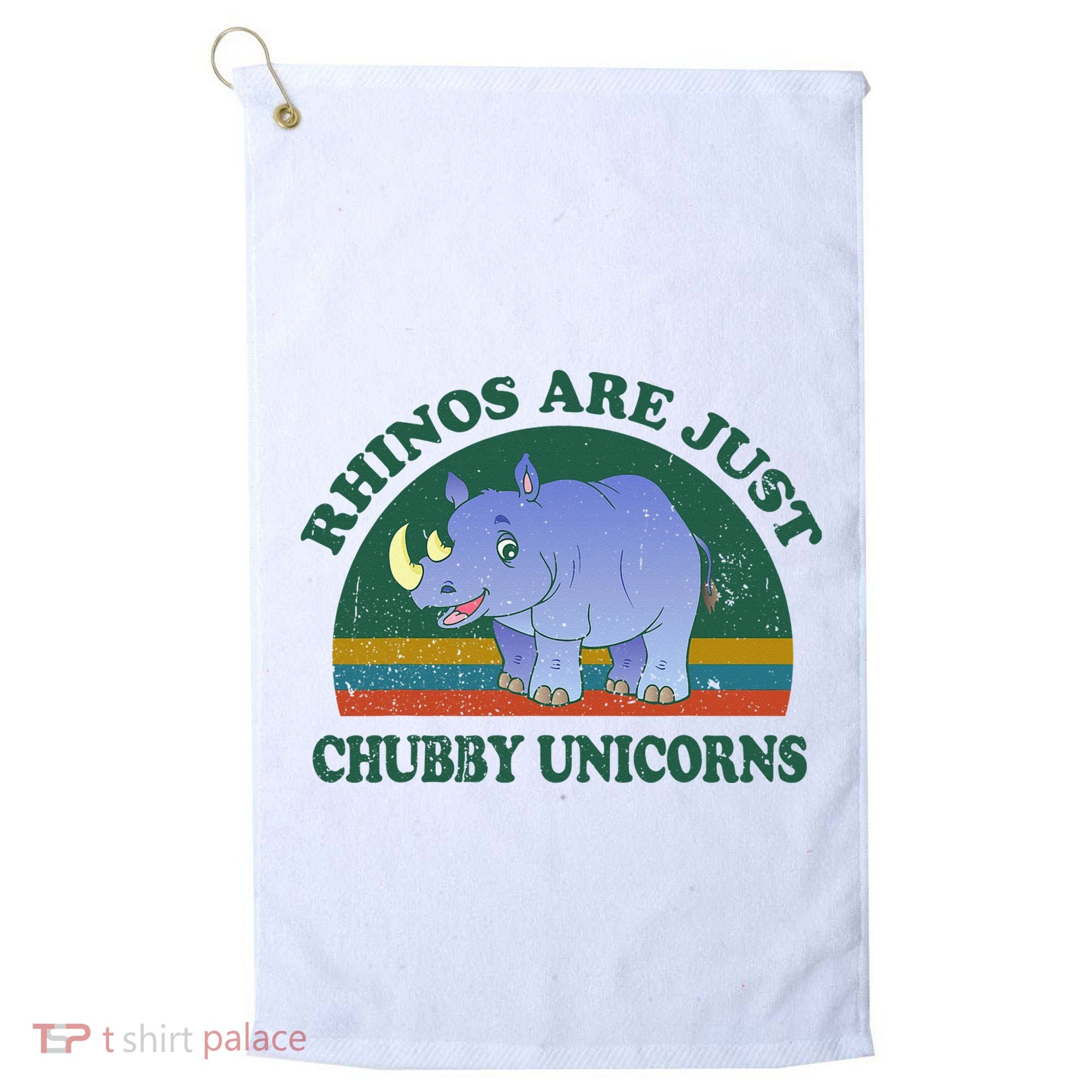 Rhino Save The Rhinos Are Just Chubby Unicorns Golf Towel