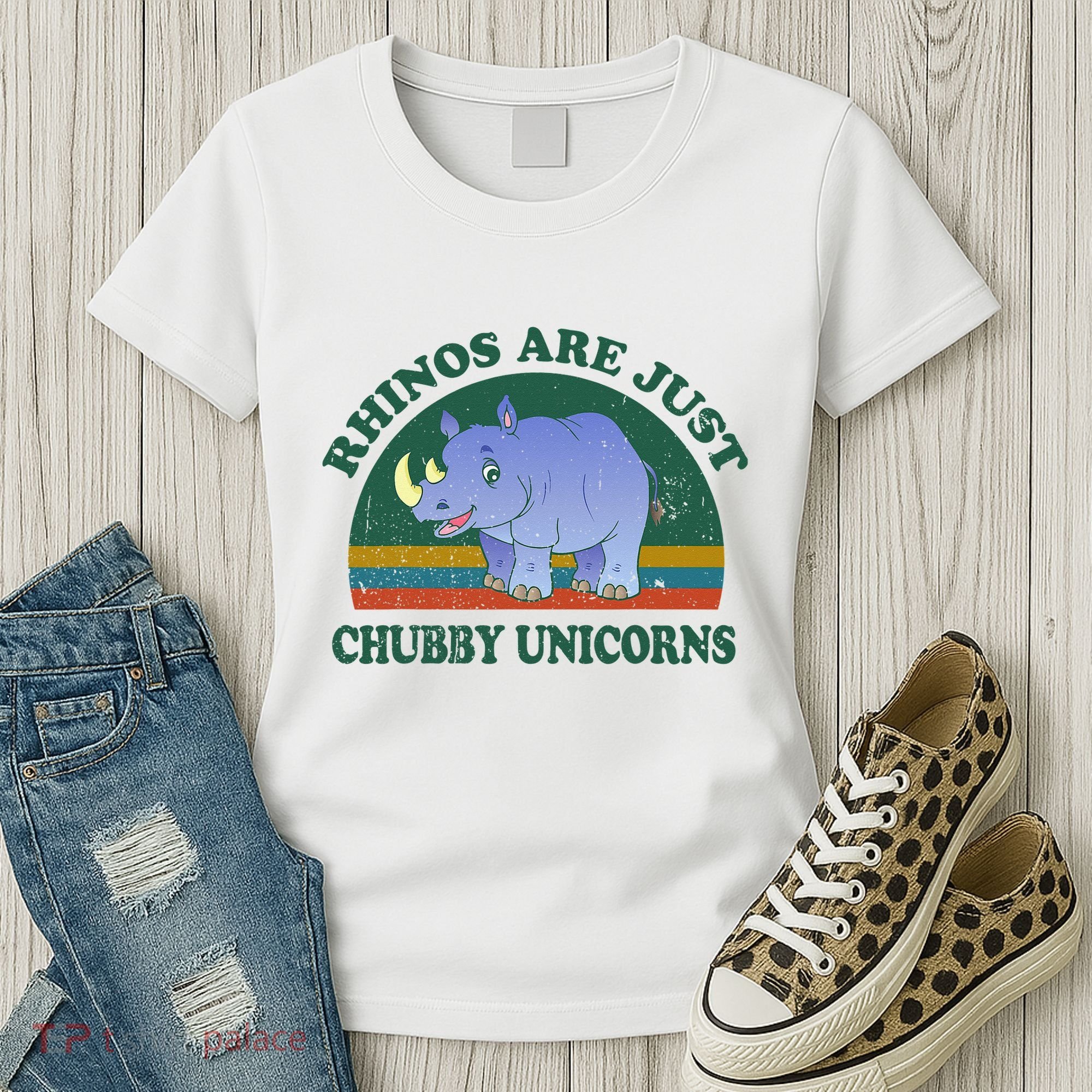 Rhino Save The Rhinos Are Just Chubby Unicorns Women's T-Shirt