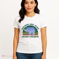 Rhino Save The Rhinos Are Just Chubby Unicorns Women's T-Shirt thumb 4