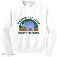 Rhino Save The Rhinos Are Just Chubby Unicorns Kids Sweatshirt thumb 0