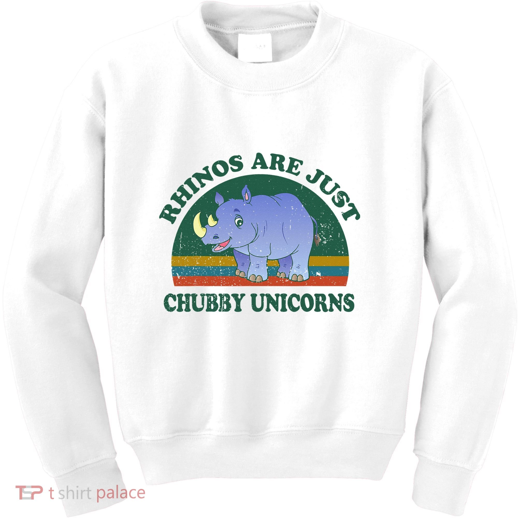 Rhino Save The Rhinos Are Just Chubby Unicorns Kids Sweatshirt