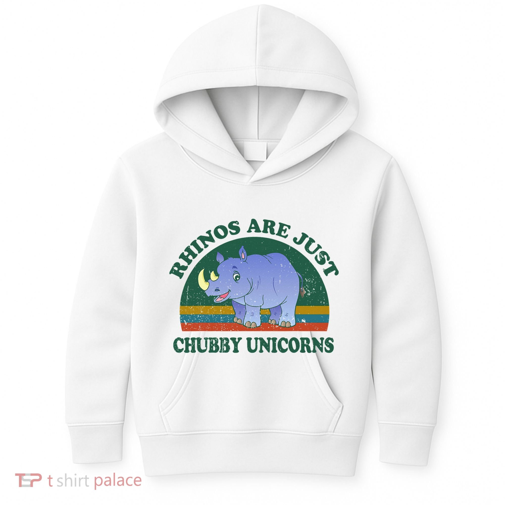 Rhino Save The Rhinos Are Just Chubby Unicorns Kids Hoodie
