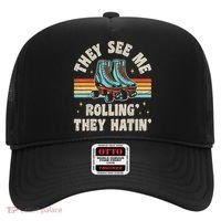 Roller Skating They See Me Rollin' They Hatin' Skater Skate Hat thumb 0