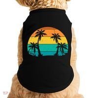 Retro Summer Tropical Beach Doggie Tank thumb 0