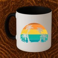 Retro Summer Tropical Beach Coffee Mug thumb 2