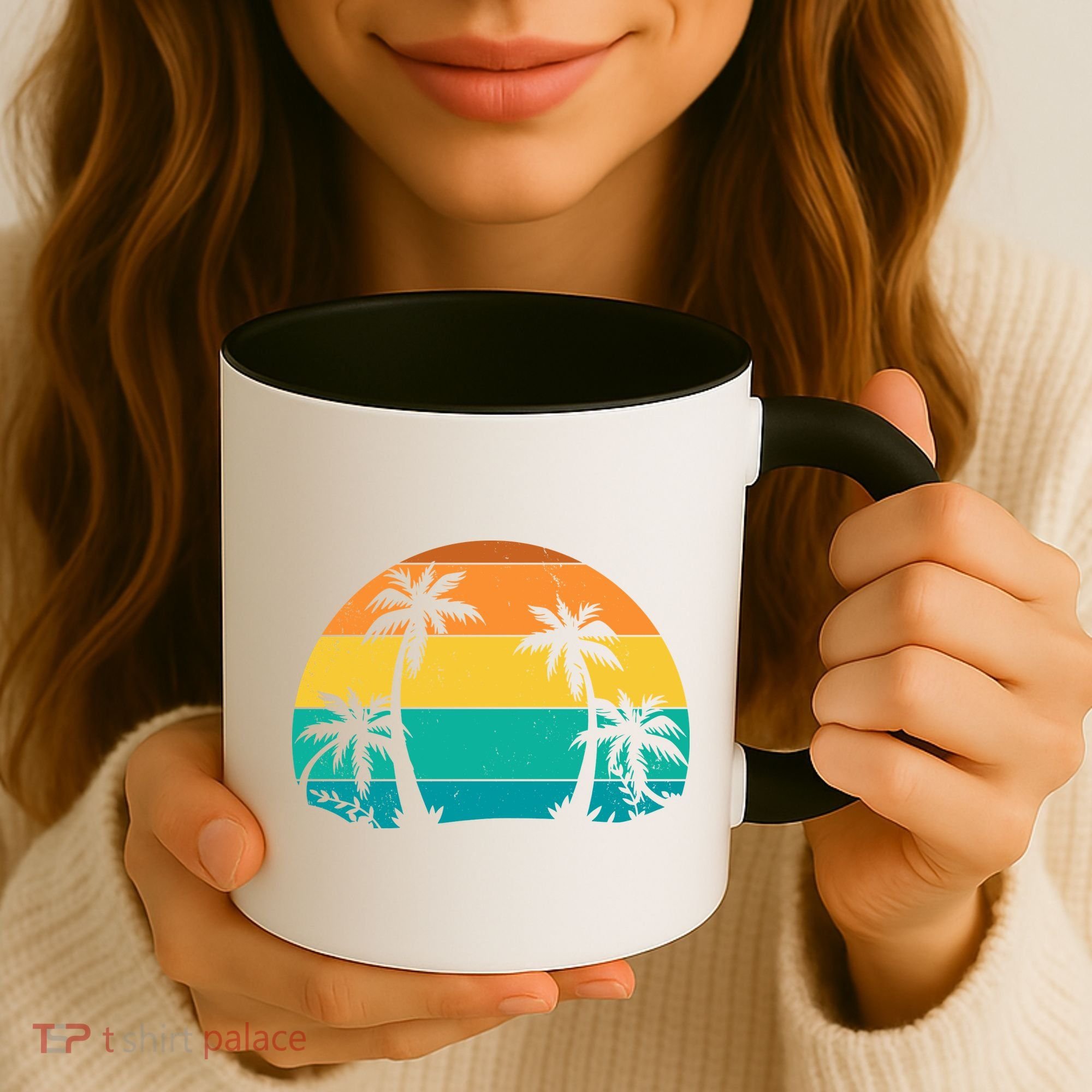Retro Summer Tropical Beach Coffee Mug