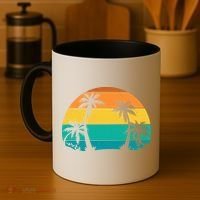 Retro Summer Tropical Beach Coffee Mug thumb 4