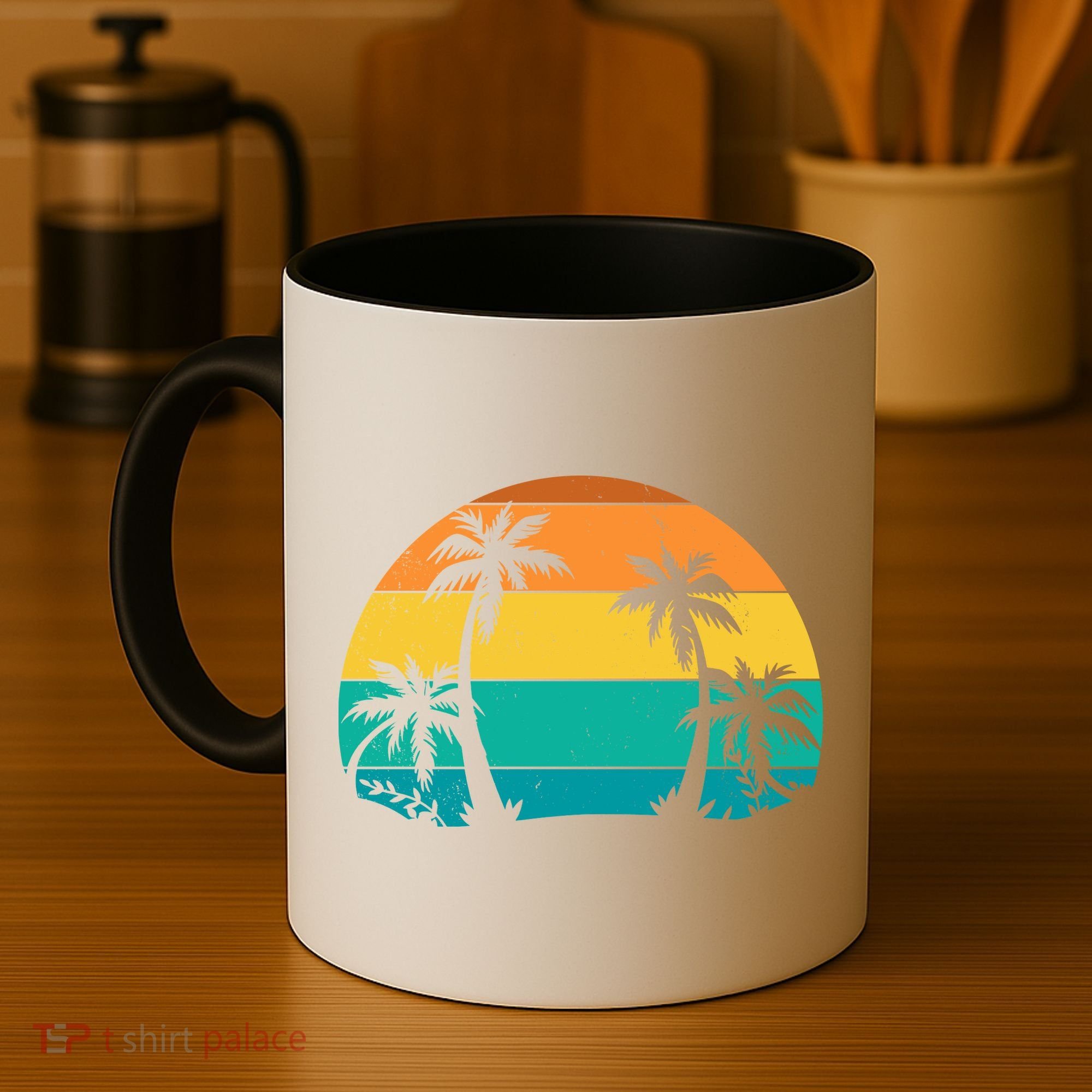 Retro Summer Tropical Beach Coffee Mug