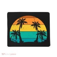 Retro Summer Tropical Beach Mousepad thumb 0