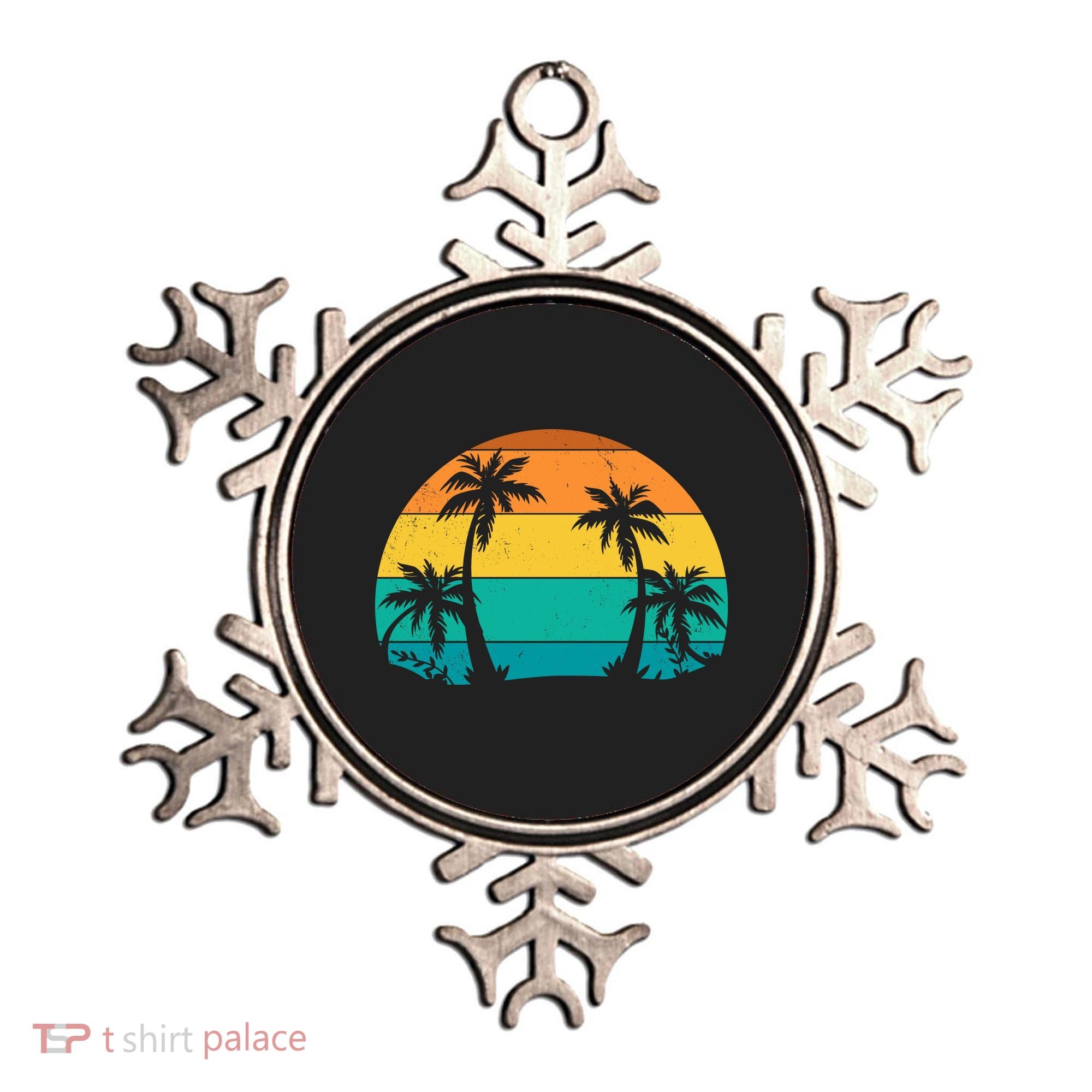 Retro Summer Tropical Beach Ornament