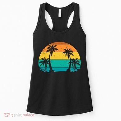 Retro Summer Tropical Beach Women's Tank Top