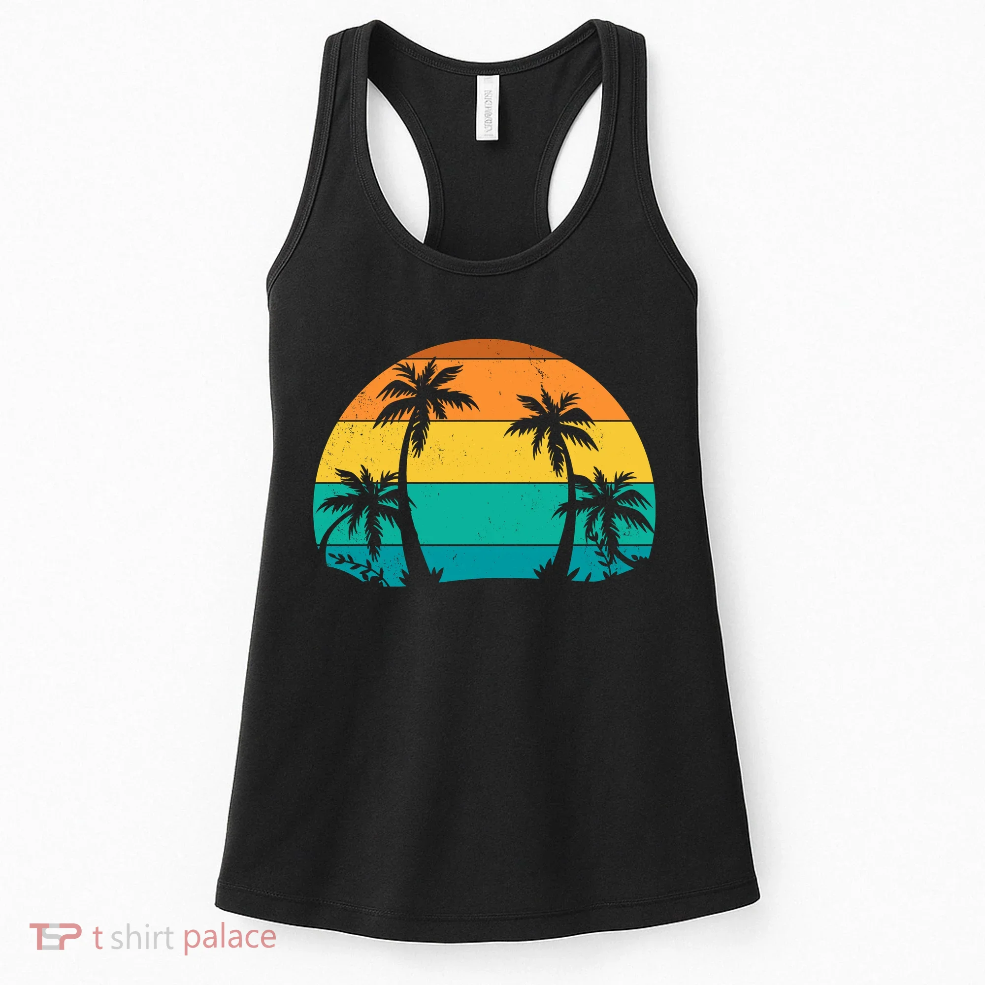 Retro Summer Tropical Beach Women's Tank Top
