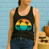 Retro Summer Tropical Beach Women's Tank Top thumb 2